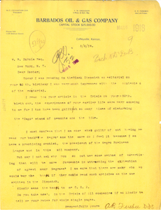 Letter from A. R. Ferebee to W. E. B. Du Bois