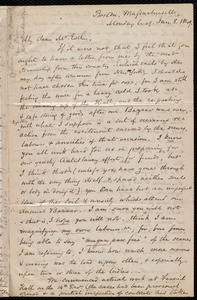 Letter from Samuel May, Boston, Massachusetts, to John Bishop Estlin, Jan. 8 and Jan. 9, 1849