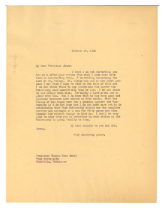 Letter from W. E. B. Du Bois to Fisk University