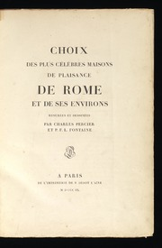 Choix des plus célèbres maisons de plaisance de Rome et de ses environs, c.1