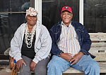 Clarksdale, Mississippi, residents Susie and Peter Black soak up the Mississippi Delta atmosphere on a street in town replete with blues and jazz clubs