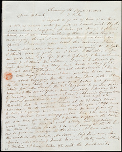 Letter from Anne Warren Weston, Chauncy Pl., [Boston], to Deborah Weston, April 15, 1842