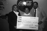 Thumbnail for Jessie Mae Beavers and Lucille Boswell posing with a donation, Los Angeles, 1985