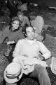 Actor Pernell Roberts and other participants in the Selma to Montgomery March at the City of St. Jude campsite in Montgomery, Alabama.