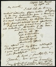 Letter to] My dear sir [manuscript