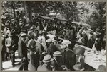 Yanceyville (vicinity), N.C. An outdoor picnic being held during the noon intermission of an all day meeting of ministers and deacons, at the Negro church