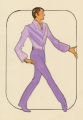 Thumbnail for Costume design drawing, Principal boy dancer (lavender shirt, darker pants), Las Vegas, June 5, 1980