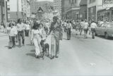 Pedestrians on street during Brady Street Festival