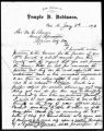 Letter, from Temple B. Robinson, Paris, Monroe County to Benjamin Gratz Brown, January 8, 1872