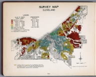 Survey Map, Cleveland. City Markets, A Study of Thirty-Five Cities. Advertising Department, The Curtis Publishing Company, Philadelphia, Penna. 1932.