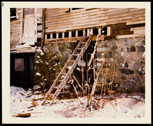 Newton photographs oversize : Allen House : 35 Webster Street / [compiled by the staff of the Newton Free Library]. - Allen House : 35 Webster Street - Exterior of Allen House During Restoration