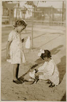 Girls and Cat, circa 1930