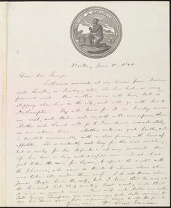 Thumbnail for Letter from William Lloyd Garrison, Boston, [Mass.], to George William Benson, June 10, 1844