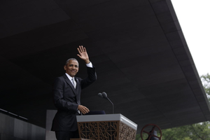 President Barack Obama and First Lady Michelle Obama Attend the Dedication of the Smithsonian's National Museum of African American History and Culture