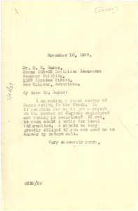 Letter from W. E. B. Du Bois to G. W. Lucas