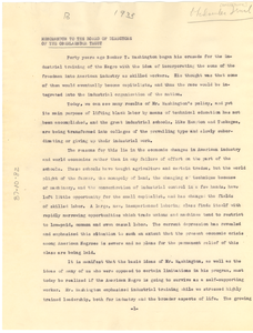 Memorandum from W. E. B. Du Bois to Oberlaender Trust