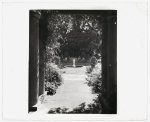 [Myron Hunt house, 200 North Grand Avenue, Pasadena, California. View to fountain from house]