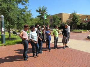 BSE Training outside on UNT campus