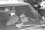 Lucius Amerson sitting in his car after being sworn in as sheriff at the Macon County courthouse.