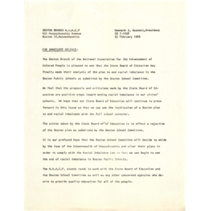 Press release, February 25, 1966.