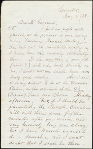 Letter from Samuel May, Jr., Leicester, [Mass.], to William Lloyd Garrison, May 15 / [18]68