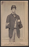 [Alfred A. Stratton of Co. G, 147th New York Infantry Regiment in uniform, with amputated arms]