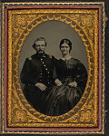 [Unidentified soldier in Union uniform and wife]