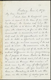 Letter to] My dear Wendell [manuscript