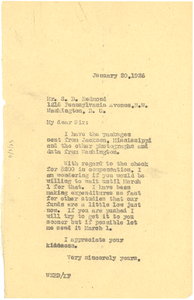 Letter from W. E. B. Du Bois to S. D. Redmond