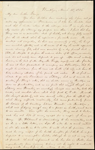 Thumbnail for Letter from William Lloyd Garrison, Brooklyn, [Conn.], to George William Benson, March 15, 1836