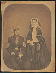 [First Lieutenant Daniel Bowly Thompson of Co. B, 21st Virginia Infantry Regiment and 30th Virginia Sharpshooters Battalion in uniform with his future wife, Achsah Carroll Winn]