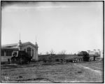 Construction of the German railroad exhibit