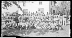 De Priest Fifteen [sic] Annual Barbeque - July 11th 1936 [acetate film photonegative, banquet camera format.]