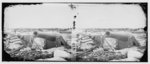 [Yorktown, Va. Confederate fortifications, with large gun]