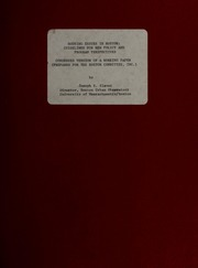 Housing Issues in Boston: Guidelines for New Policy and Program Perspectives