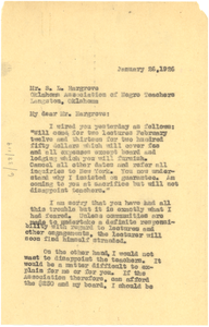 Letter from W. E. B. Du Bois to Oklahoma Association of Negro Teachers