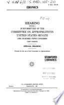 Ebonics : hearing before a subcommittee of the Committee on Appropriations, United States Senate, One Hundred Fifth Congress, first session, special hearing