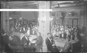 Cardozo High school (?) graduates, in gym: panoramic acetate film photonegative