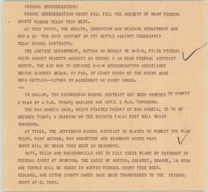 News Script: School desegregation