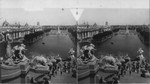 Electricity and Varied Industries Buildings. N.W. from Festival Hall over Central Cascades and Fountain. La. Pur. Expo. St. Louis, Missouri