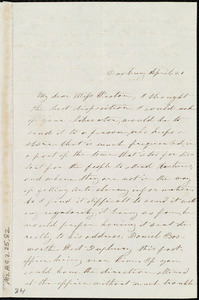 Letter from Charlotte Bradford, Duxbury, [Mass.], to Miss Weston, April 21, [1851]