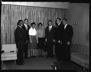 Atty Gen. Robert Kennedy at H[oward] U[niversity] Foreign students meeting, Mar[ch] 1963 [cellulose acetate photonegative]