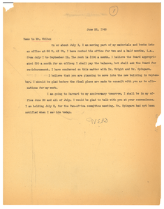 Memorandum from W. E. B. Du Bois to Walter White