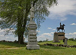 Nearby monuments at Gettysburg National Military Park in Gettysburg, Pennsylvania, site of the fateful battle of the U.S. Civil War