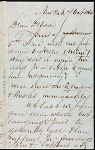 Letter from Richard Warren Weston, New York, to Deborah Weston, 7 Oct. 1864