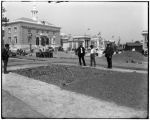 Installing pavement on the Model Street