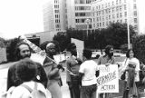 Bakke Decision Protest depicting people holding protest signs in Seattle, Washington, 1977