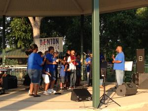 Juneteenth performers under pavilion 1