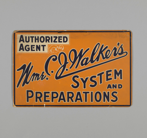 Sign for authorized agent of Mme. C.J. Walker's