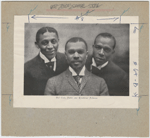 Group portrait (left to right) of composers Bob Cole, James Weldon Johnson and J. Rosamond Johnson, circa 1900s